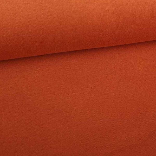 Jogging sweat fabric brushed cognac