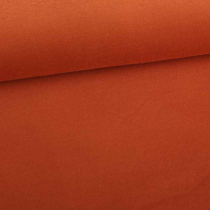 Jogging sweat fabric brushed cognac