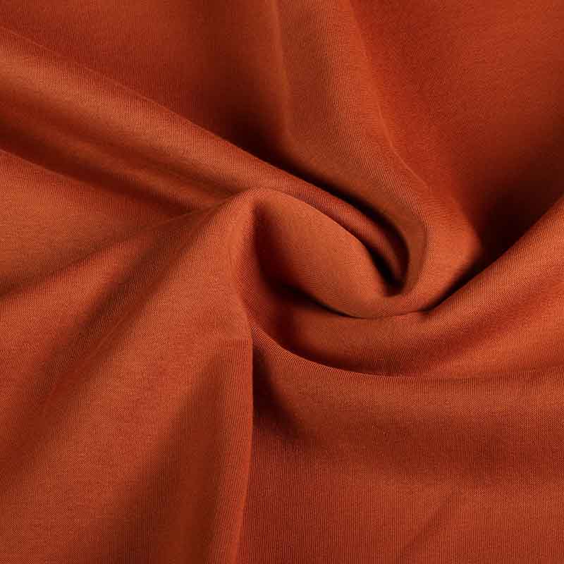 Jogging sweat fabric brushed cognac