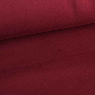 Jogging sweat fabric brushed dark red