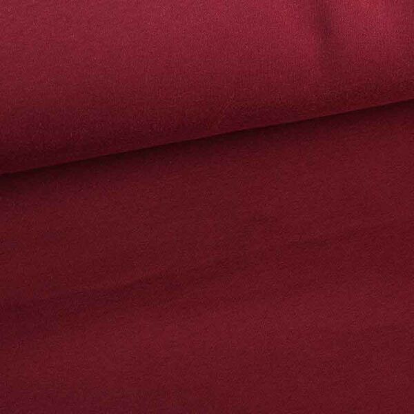 Jogging sweat fabric brushed dark red