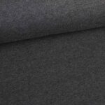 Jogging sweat stof gebrusht antraciet melange