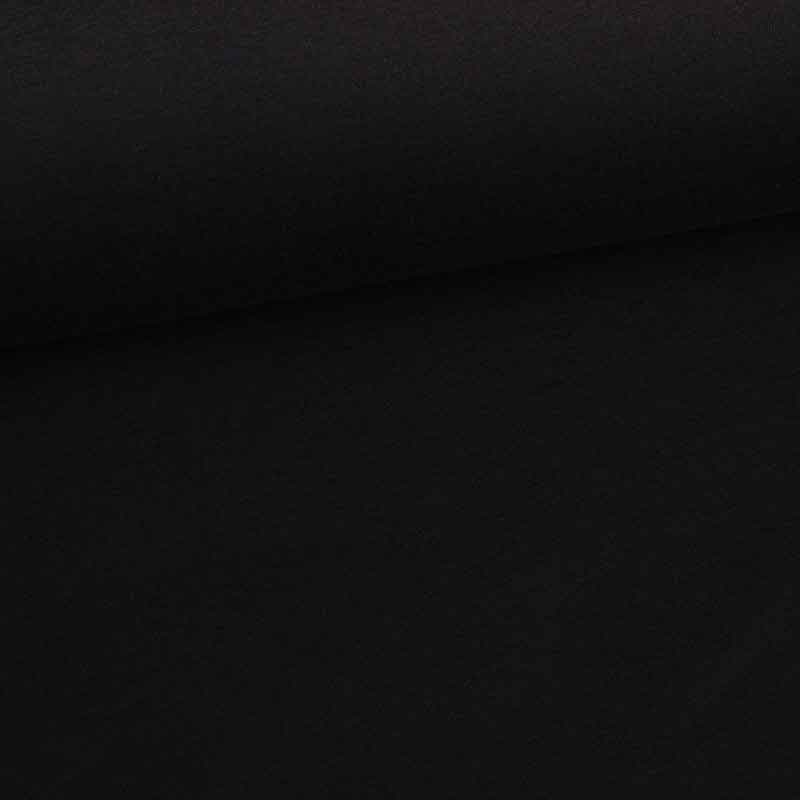 Jogging sweat fabric brushed black