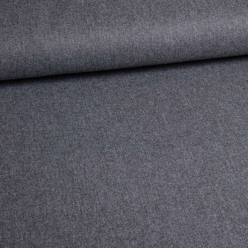 Canvas fabric dark grey melange