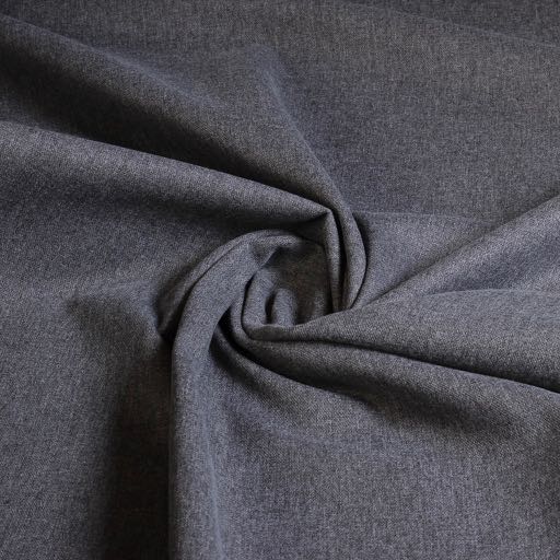 Canvas fabric dark grey melange