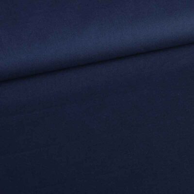 Woven cotton fabric navy