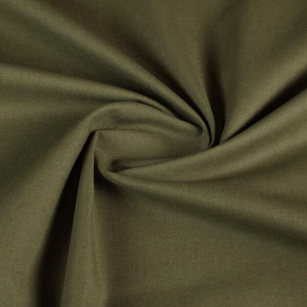 Woven cotton olive green