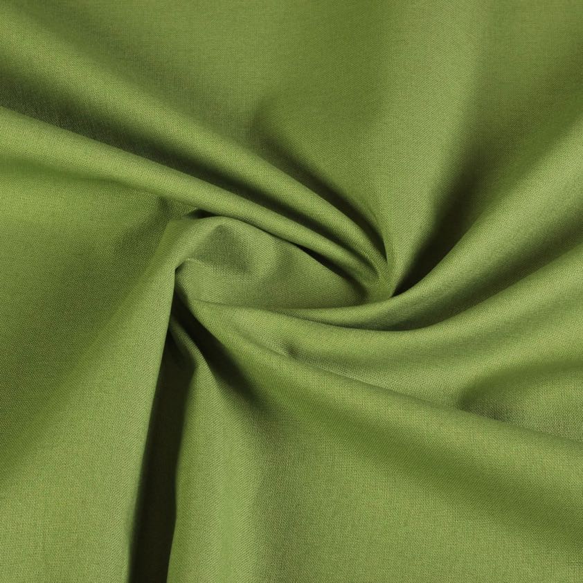 Woven cotton fabric kiwi green