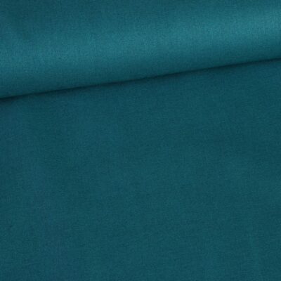 Woven cotton fabric petrol dark