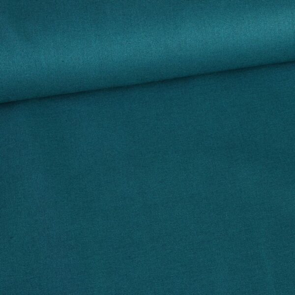 Woven cotton fabric petrol dark