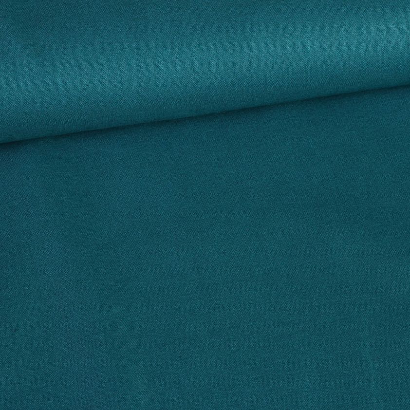 Woven cotton fabric petrol dark