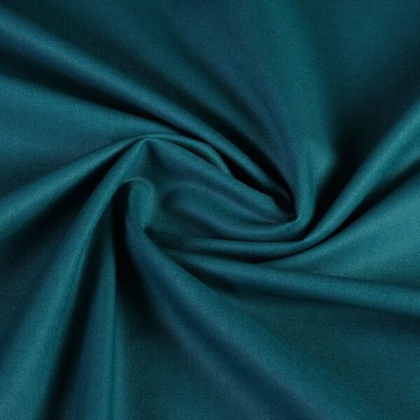 Woven cotton fabric petrol dark