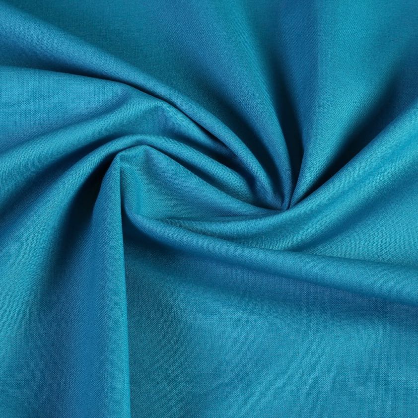 Woven cotton fabric light teal