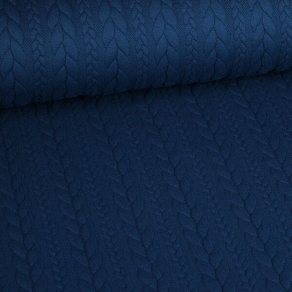 Cable jacquard tricot petrol