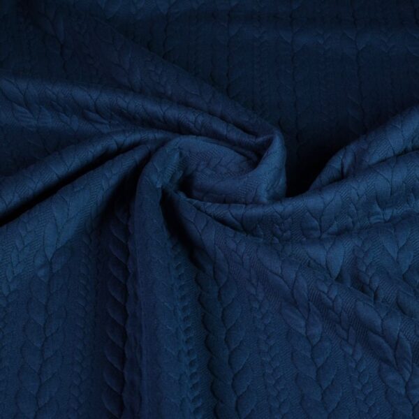 Cable jacquard tricot petrol