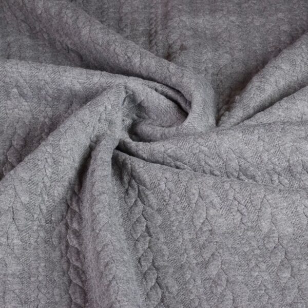 Cable jacquard tricot grey melange