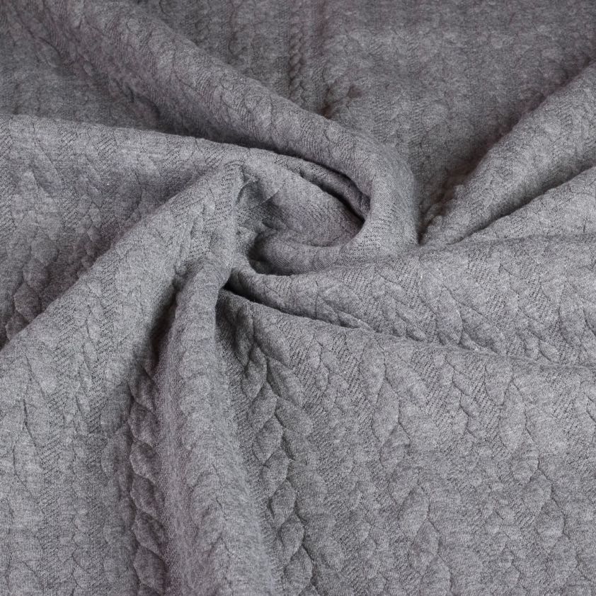 Cable jacquard tricot grey melange