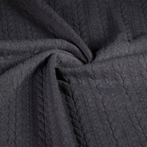 Cable jacquard tricot dark grey melange