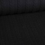Kabel jacquard tricot zwart