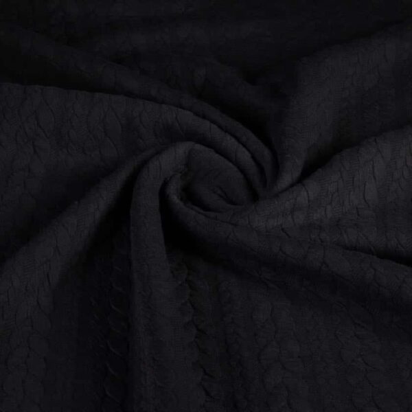 Cable jacquard tricot black