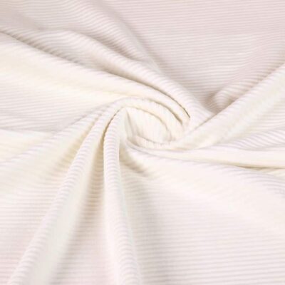 Tricot fabric rib cord ecru