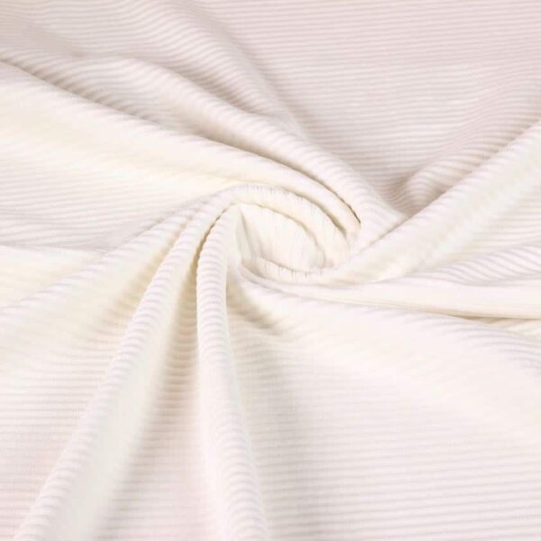 Tricot fabric rib cord ecru