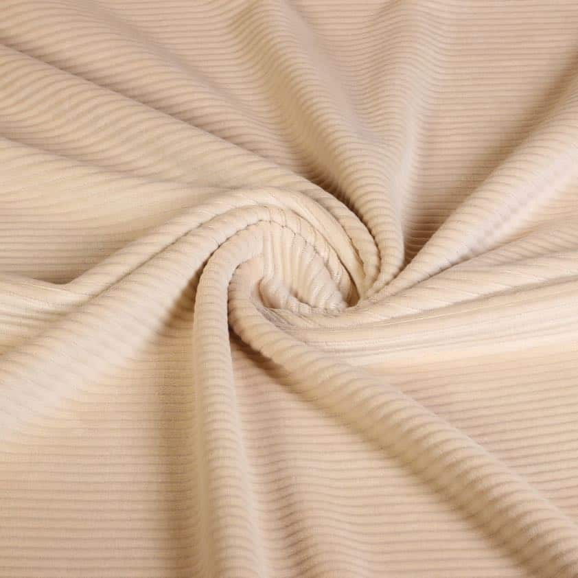 Tricot fabric Rib Cord Stretch beige