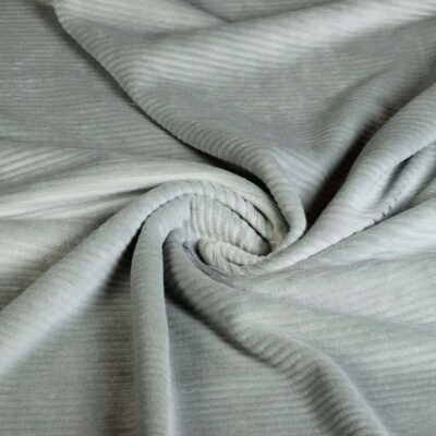 Tricot fabric rib cord stretch sage green