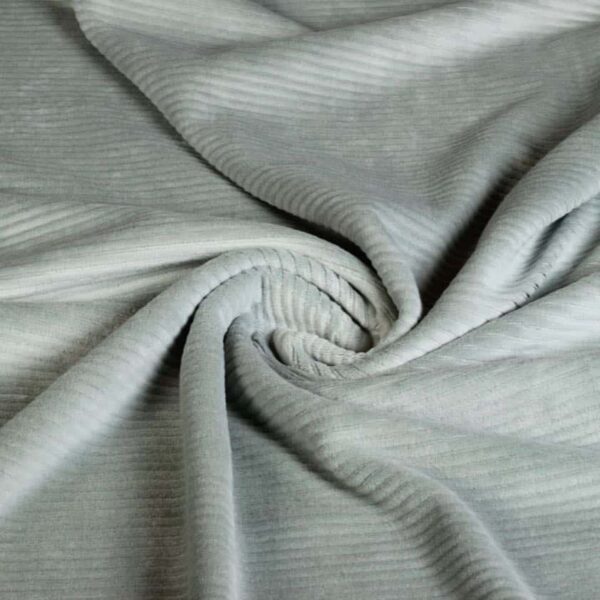 Tricot fabric rib cord stretch sage green
