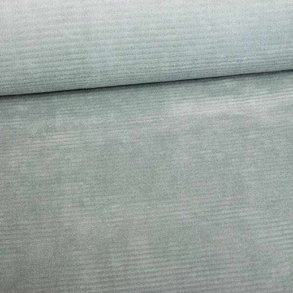 Tricot fabric rib cord stretch sage green