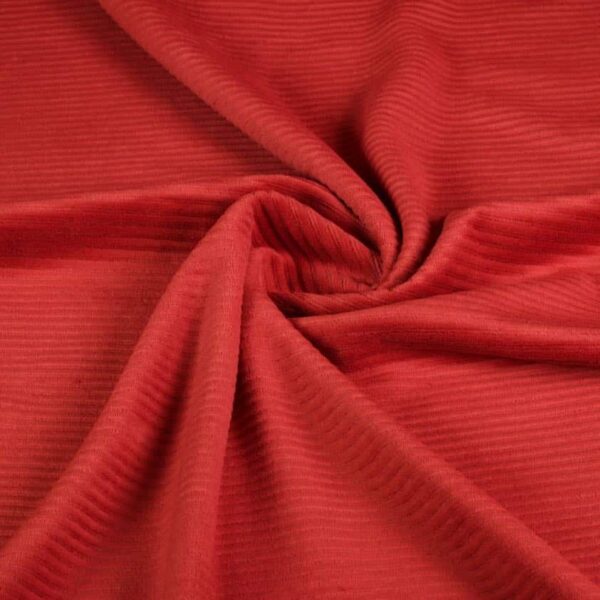 Tricot fabric rib cord rust