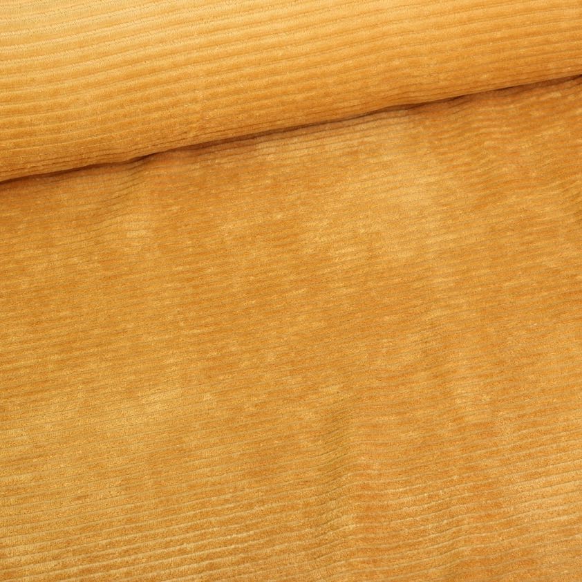 Tricot rib cord fabric ochre