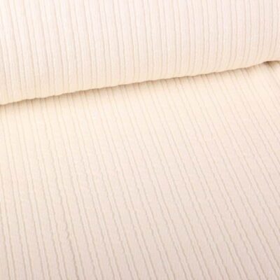 Fantasy rib fabric wool ecru