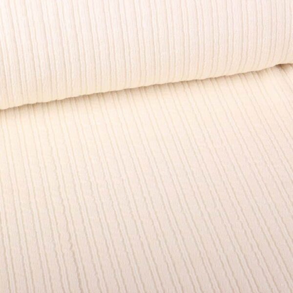 Fantasy rib fabric wool ecru