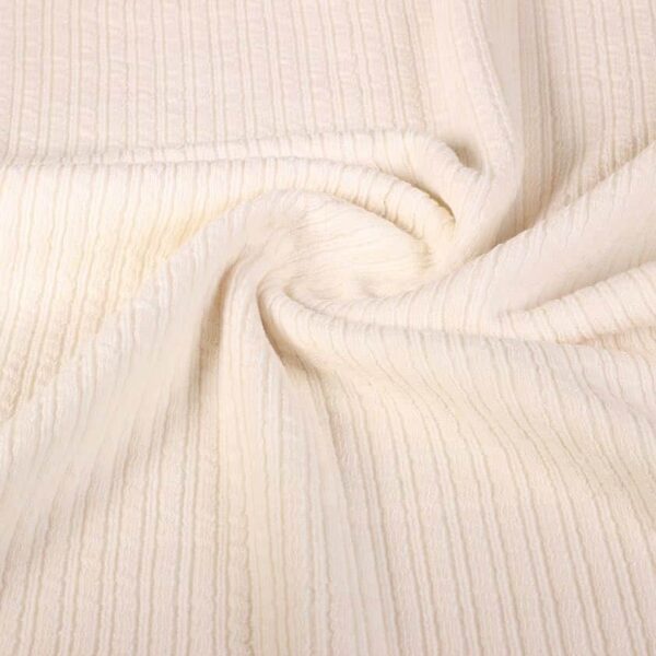 Fantasy rib fabric wool ecru