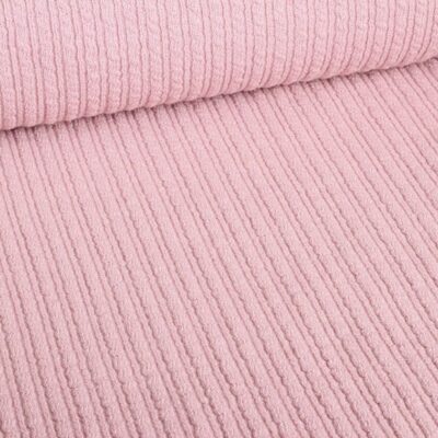 Fantasie rib fabric wool light old rose