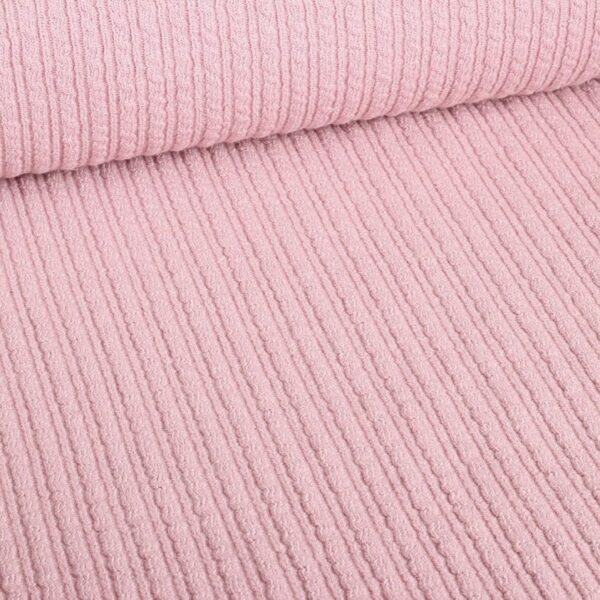 Fantasie rib fabric wool light old rose