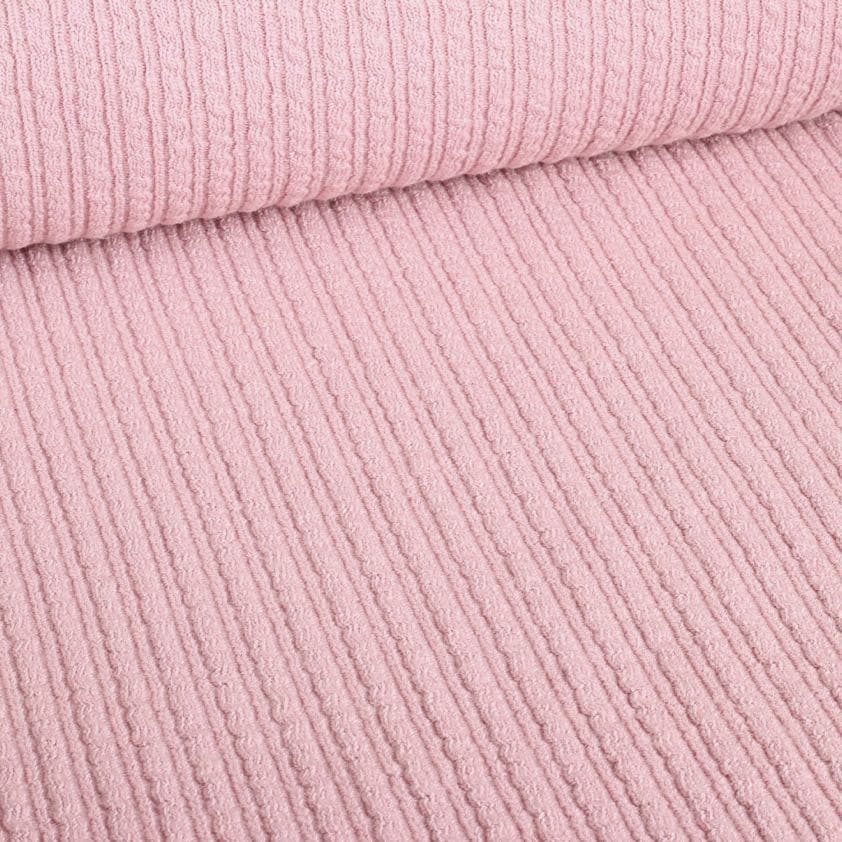 Fantasie rib fabric wool light old rose