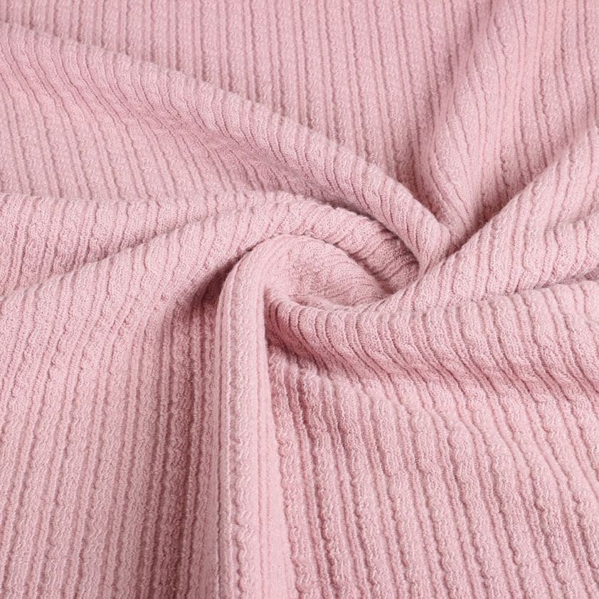 Fantasie rib fabric wool light old rose