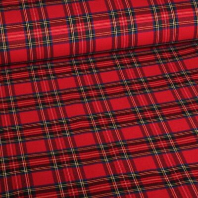 Tartan fabric red