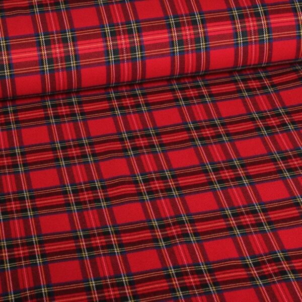 Tartan fabric red