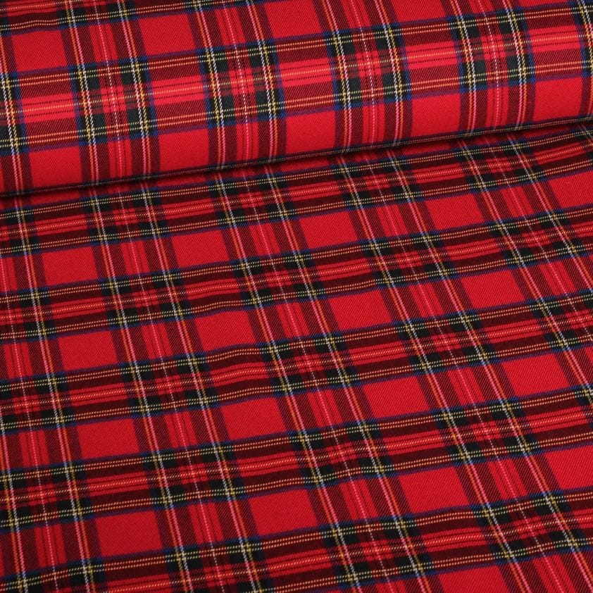 Tartan fabric red