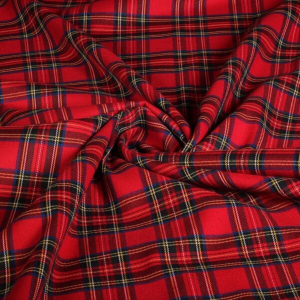 Tartan fabric red
