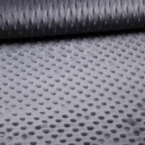Minky fleece fabric nubs jacquard charcoal