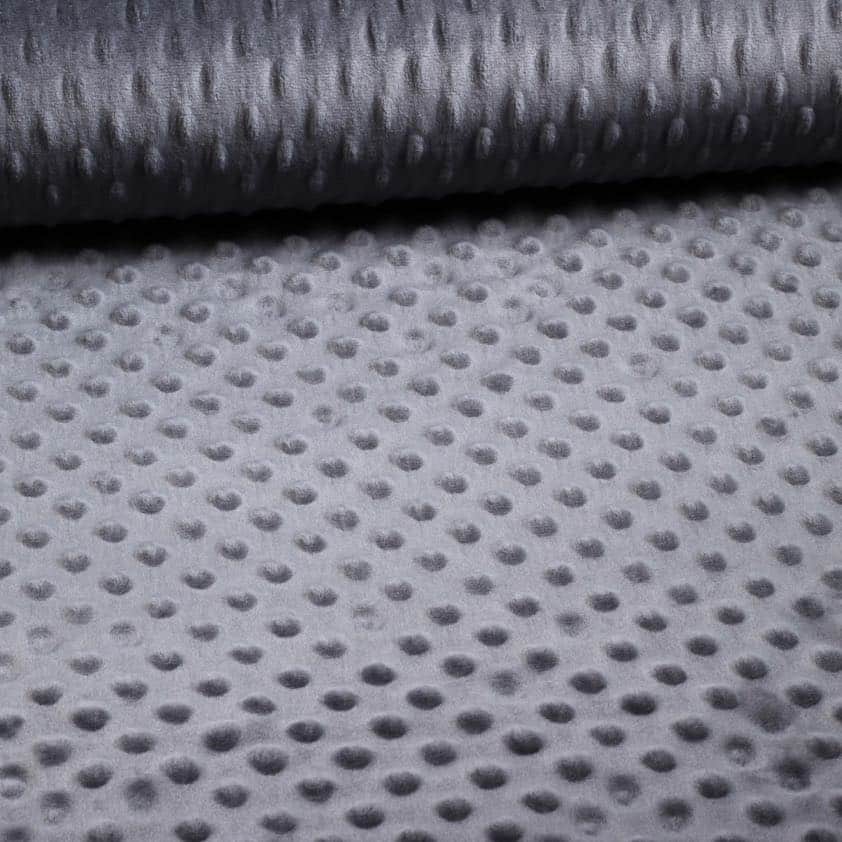 Minky fleece fabric nubs jacquard charcoal