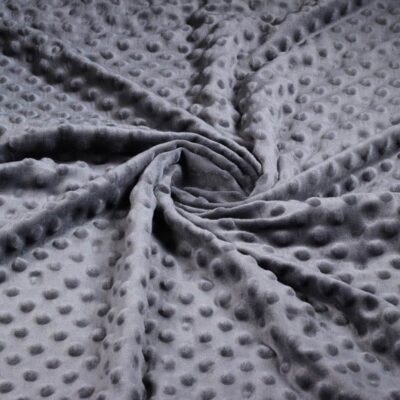 Minky fleece fabric nubs jacquard charcoal