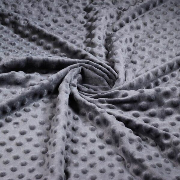 Minky fleece fabric nubs jacquard charcoal