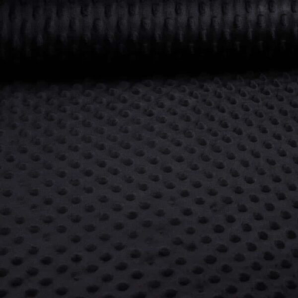 Minky fleece dimple jacquard black