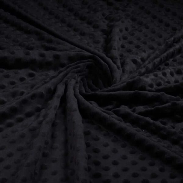 Minky fleece dimple jacquard black