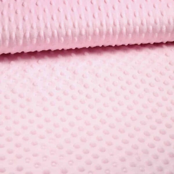 Minky fleece bumps jacquard pink